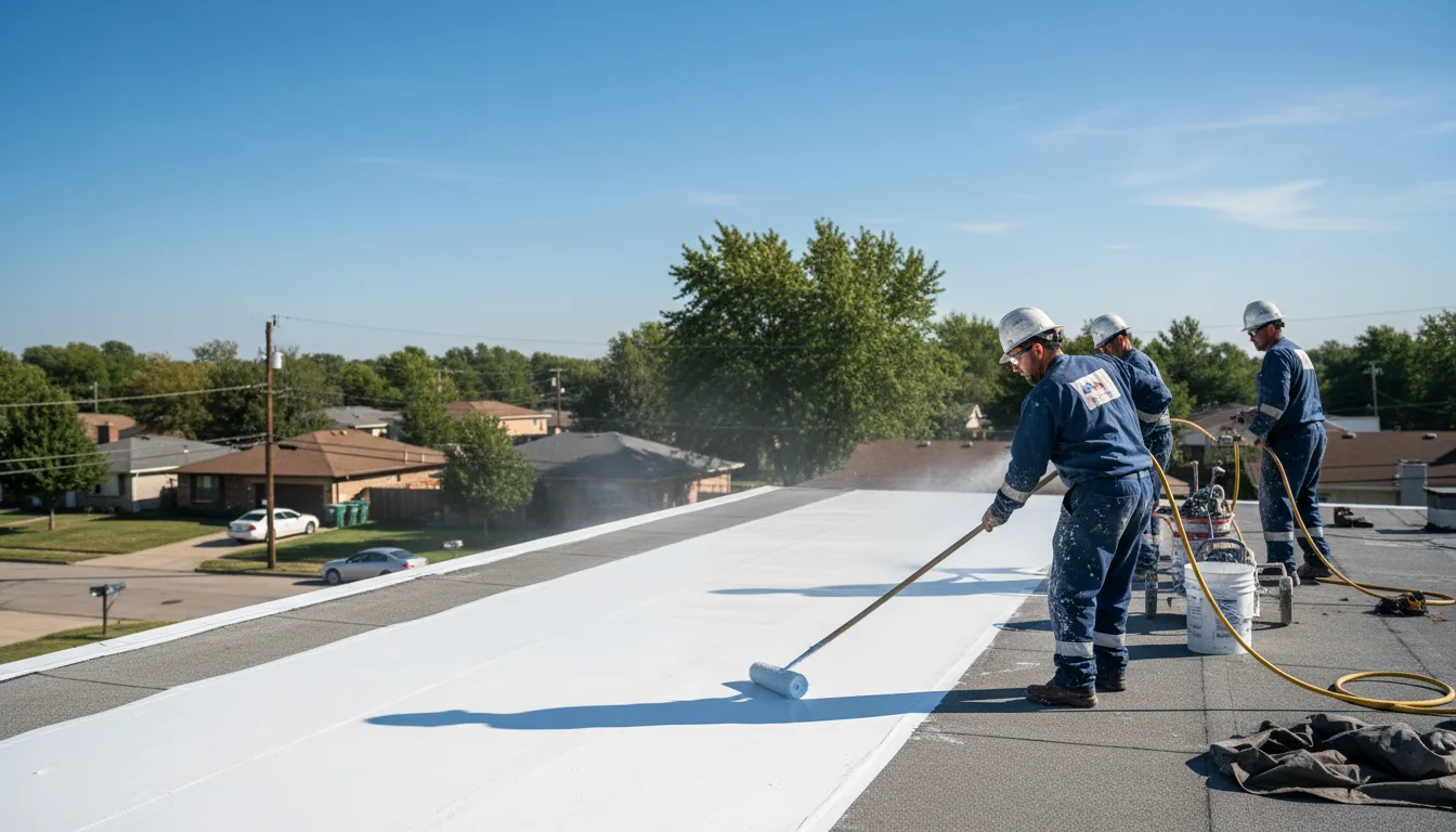 Commercial roof coating in Churchville, NY near me